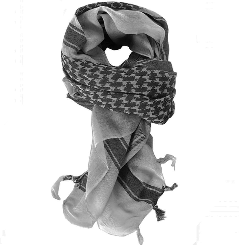 Outdoor Military Shemagh Head Neck Tactical Scarf Arab Wrap Gray