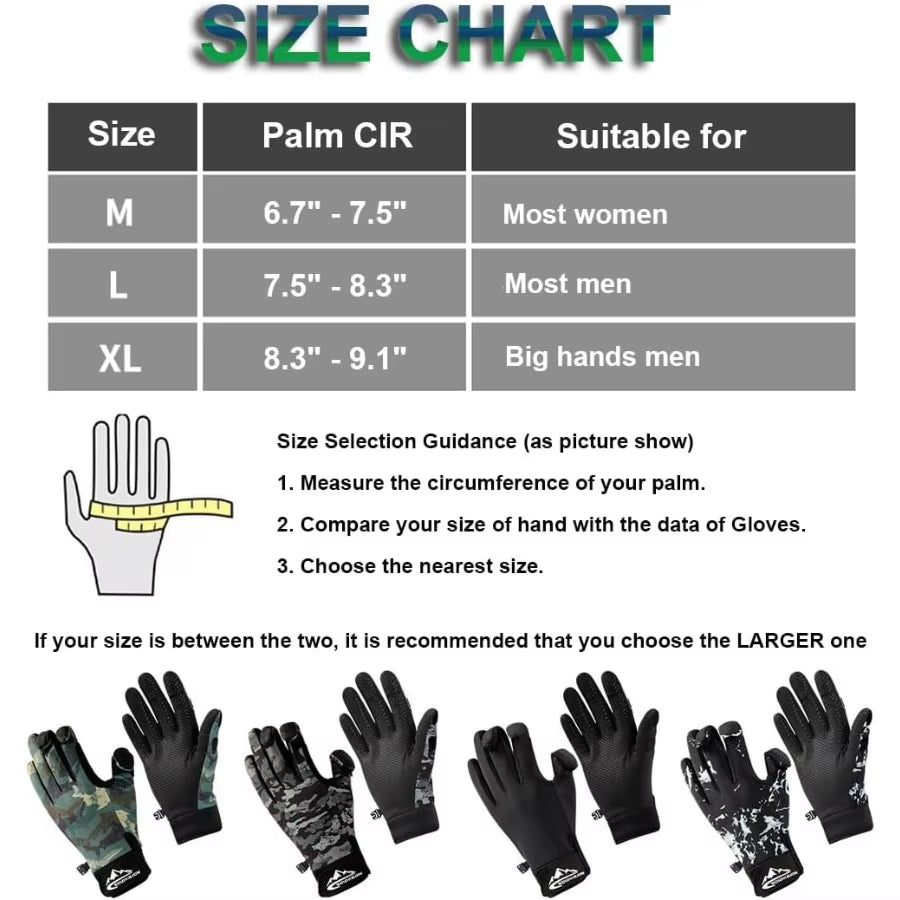 Fishing Gloves Men and Women Ice Fishing Gear Hunting Gloves for Men Cold Weather Kayak Gloves Fly Fishing Gear Cold Weather Hu