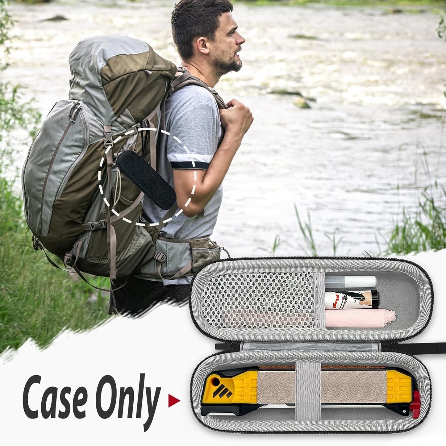 Hard Travel Carrying Case for Work Sharp Guided Field Sharpener Black NEW