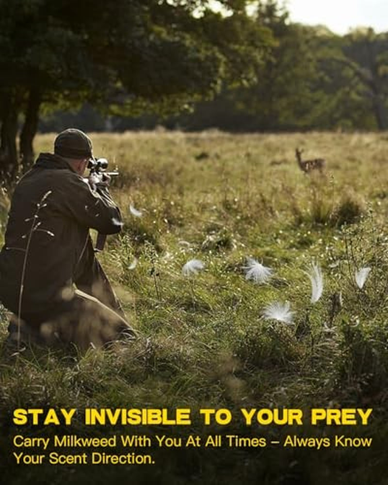 JISHAHS 3-Pack Wind Direction Indicator - Milkweed Dispenser for Hunters -