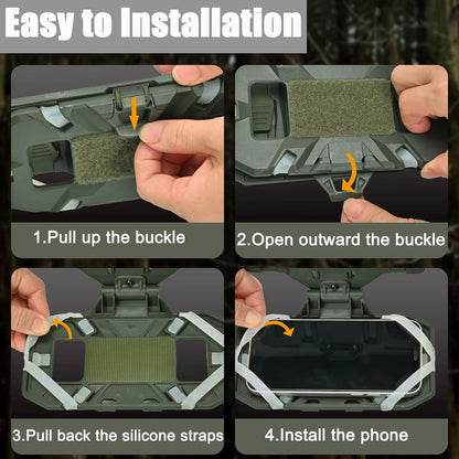 Tactical MOLLE Phone Holder, Folding Navigation Board, Cellphone Hold Gear, Airsoft Hunting Vest Accessories