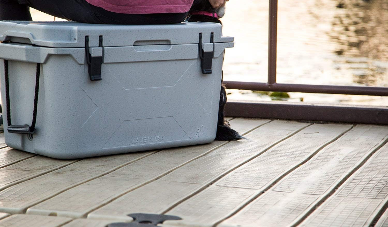 Rotomolded Cooler Extreme Engineered Durability with Hard Shell, Lid and Liner | Long Lasting Ice Chest with Double Insulated Walls | Made in the USA