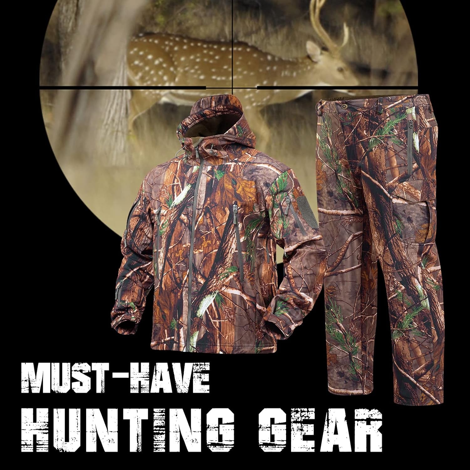 Quiet Hunting Clothes Suit Clothing Gear Camouflage Hoodie Jacket Pants