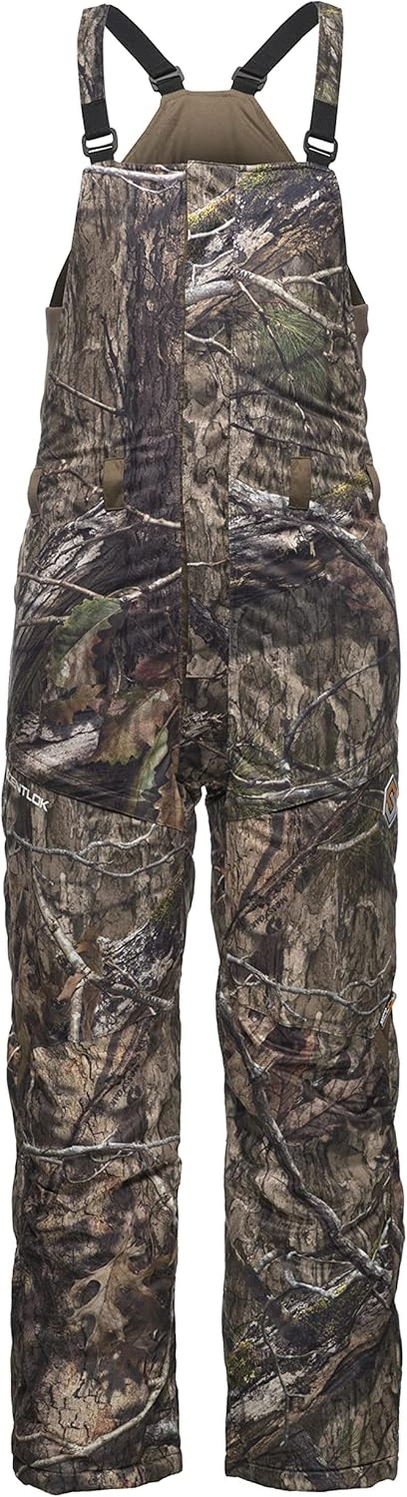 Hydrotherm Waterproof Insulated Camo Hunting Bibs, Hunting Clothes for Men (Mossy Oak Country DNA, Small)