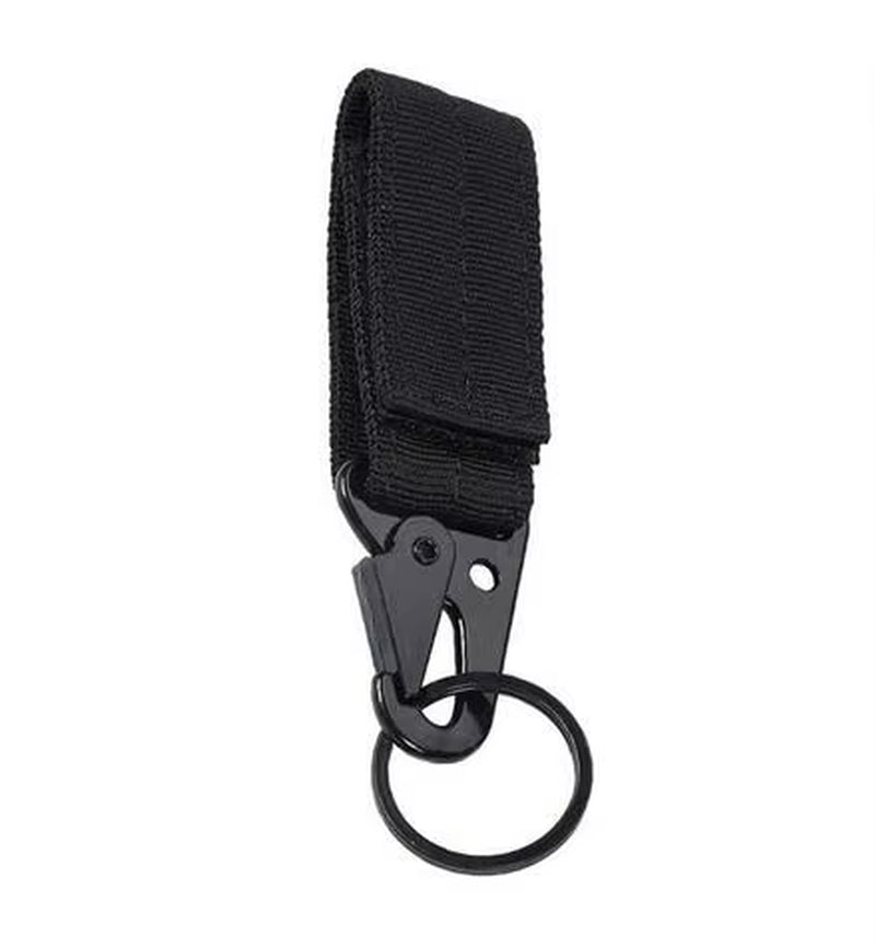 Tactical Molle Hook-Webbing Keychain-Key Ring Holder Hunting Gear Keeper Pouch Key Chain Nylon Belt Keychain EDC Molle Webbing