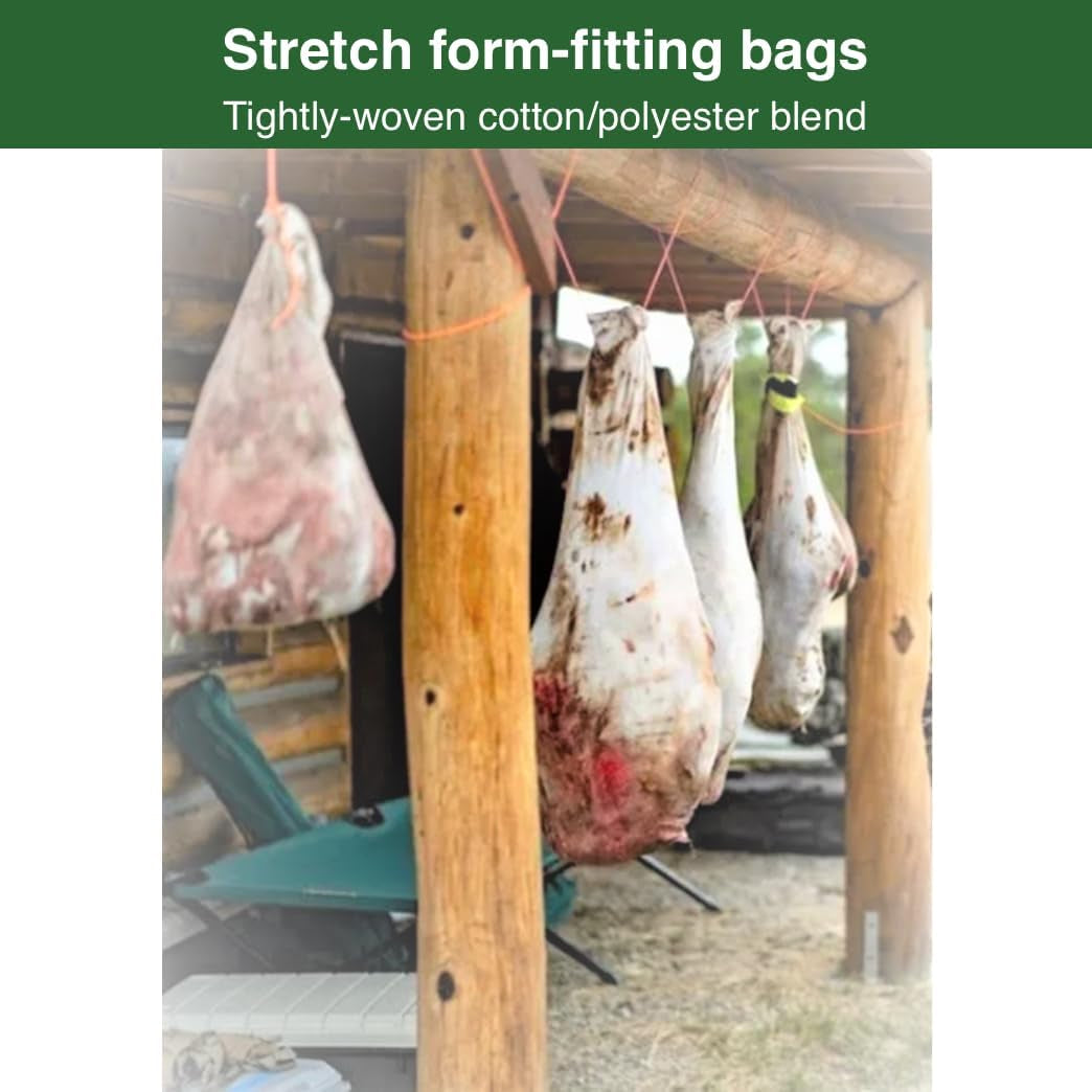 Game Bags Hunting | Available in Packs of 5 Deer or Elk Quarter Bags or 1 Deer Body Bag | Strong, Breathable, Stretchable Meat Bags | Vacuum Sealed - Saves 50% Space