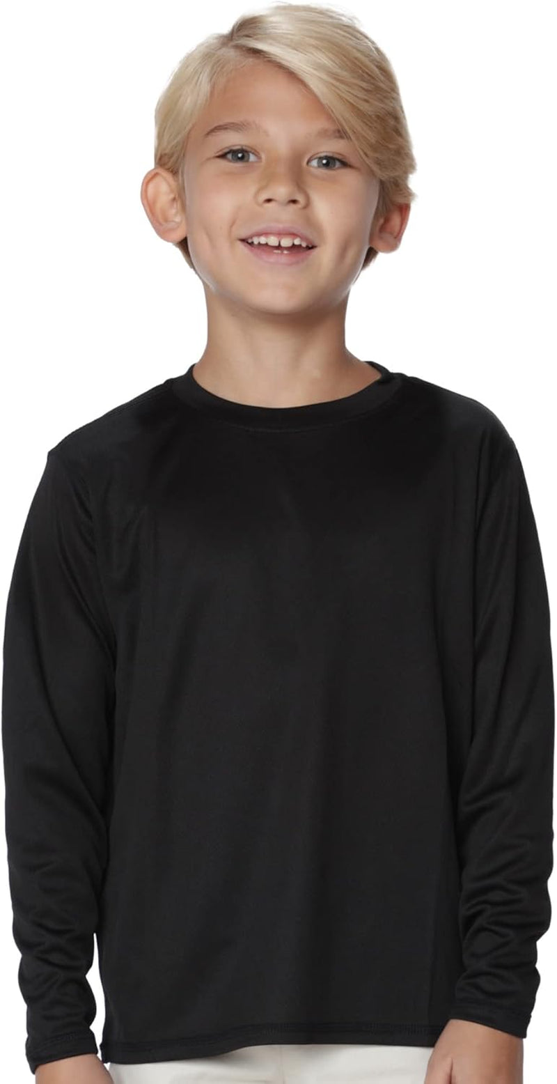 Boys Rash Guard Long Sleeve Swim Shirt - Quick Dry UPF 50+, Kids Fishing Shirt, Dry Fit Shirts for Boys Sizes XS-XL