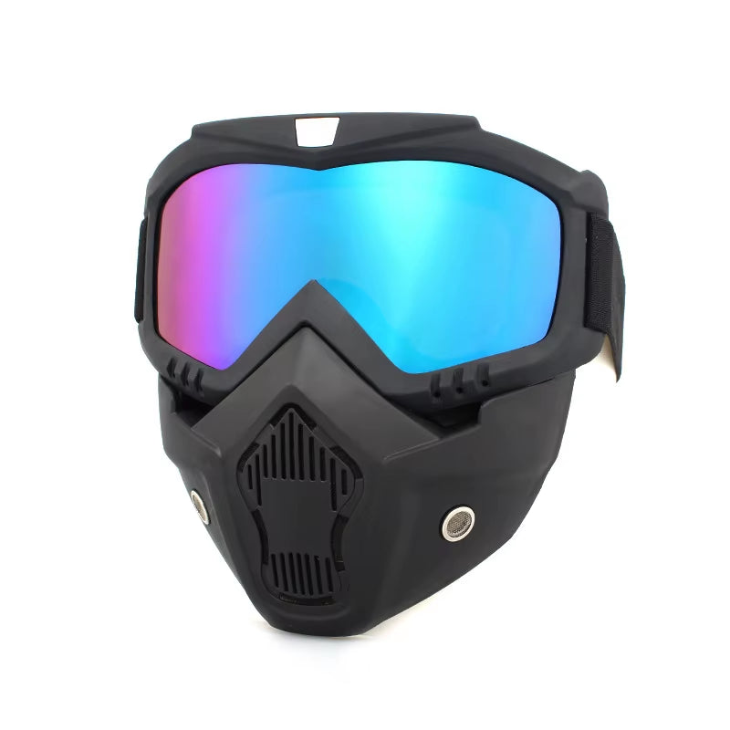 Bicycle Helmet Full Face Anti-Fog Mask Helmet Airsoft Full Head Gear Paintball Mask with Mouth Filter Safety Goggle Hunting Gear