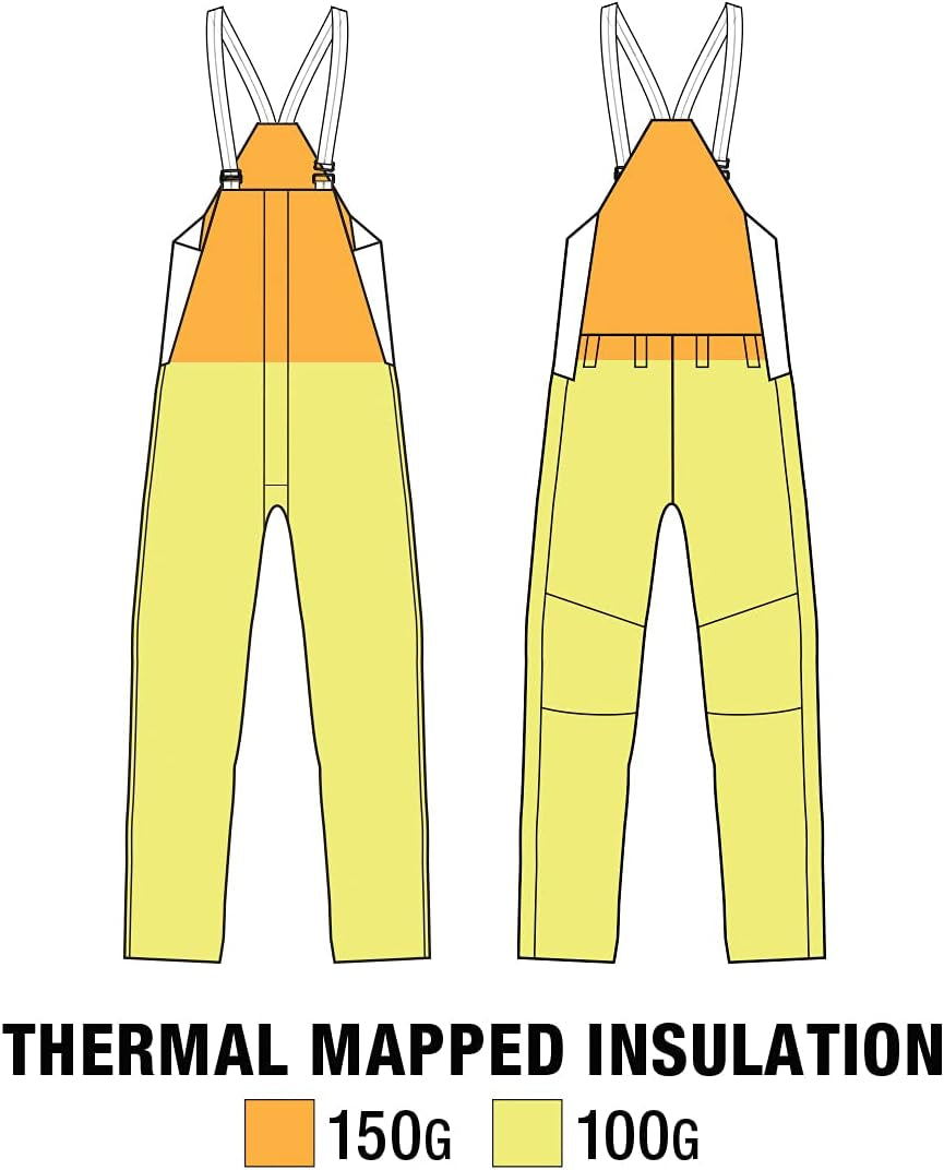 Hydrotherm Waterproof Insulated Camo Hunting Bibs, Hunting Clothes for Men (Mossy Oak Country DNA, Small)