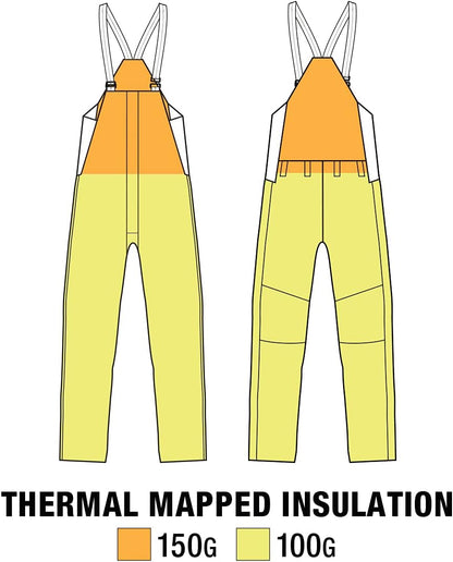 Hydrotherm Waterproof Insulated Camo Hunting Bibs, Hunting Clothes for Men (Mossy Oak Country DNA, Small)
