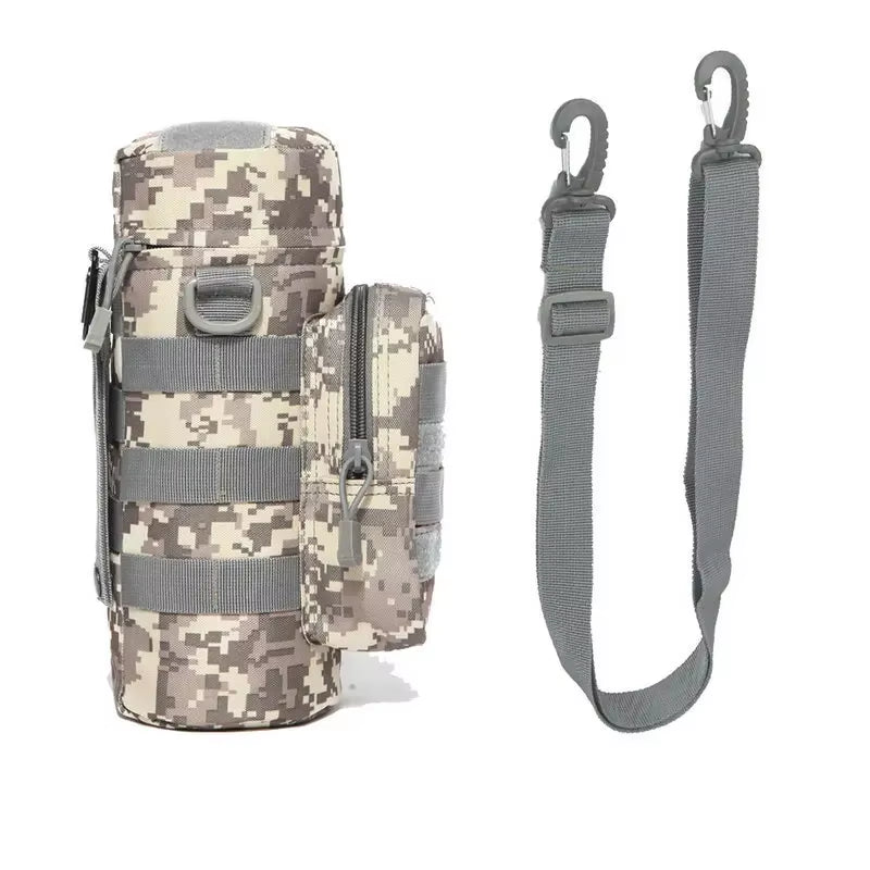 Tactical Molle Zipper Camo Water Bottle Pouches Small Mess Pouch Nylon Waterproof Waist Bag Outdoor Travel Sports Bottle Pouch