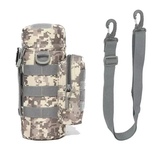 Tactical Molle Zipper Camo Water Bottle Pouches Small Mess Pouch Nylon Waterproof Waist Bag Outdoor Travel Sports Bottle Pouch