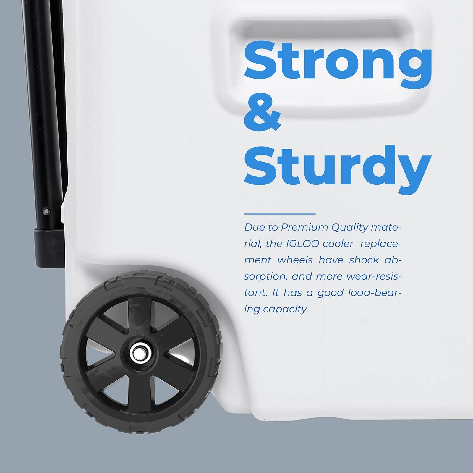 Igloo Cooler Wheel Replacement Kit - Fits 5 Gal Beverage Rollers, Ice Cube 60/70