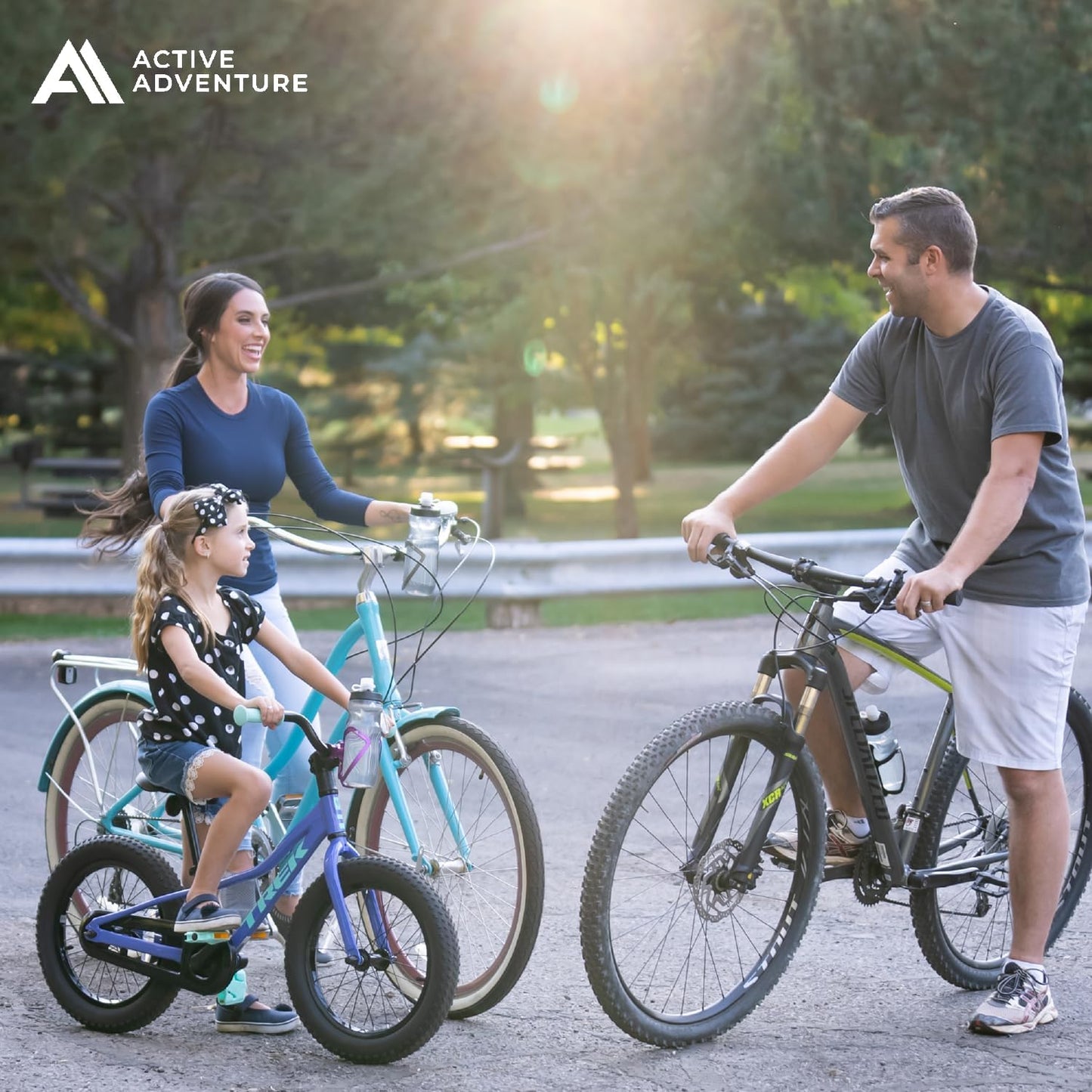 Bike Water Bottle Holder Combo - 20 Oz Squeeze Bottle & Bicycle Mount Cage Rack, No Screws Needed, Durable Alloy - Fits All Handlebar Bikes & MTB Mountain Road - for Adults, Kids (Black)