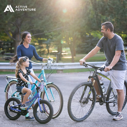 Bike Water Bottle Holder Combo - 20 Oz Squeeze Bottle & Bicycle Mount Cage Rack, No Screws Needed, Durable Alloy - Fits All Handlebar Bikes & MTB Mountain Road - for Adults, Kids (Black)