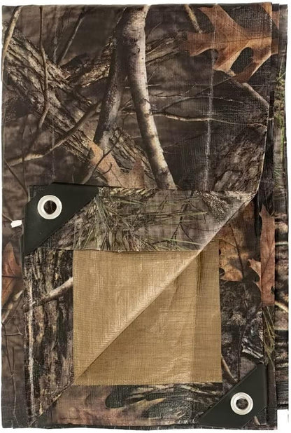Heavy Duty Waterproof Tarp, Bionic Tree Camo Multi Purpose Poly Cover