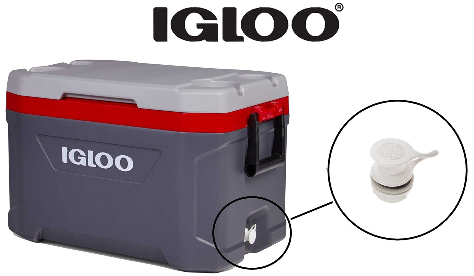 Replacement Triple Snap Drain Plug for Coolers & Ice Chests - Durable & Easy ...