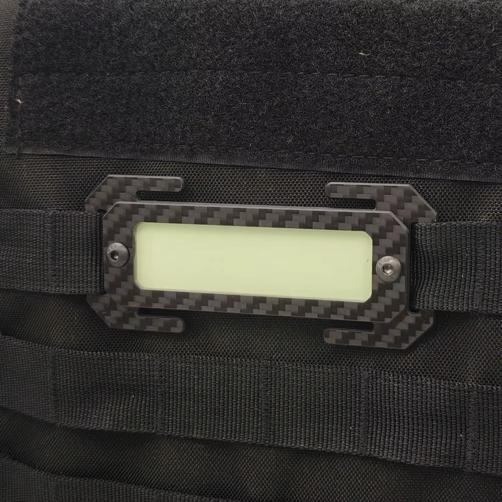 Glow in Dark Carbon Fiber Blood Type Molle Tactical Patch Luminous Reflective Backpack Attachment Applique Fastener Badge Emblem