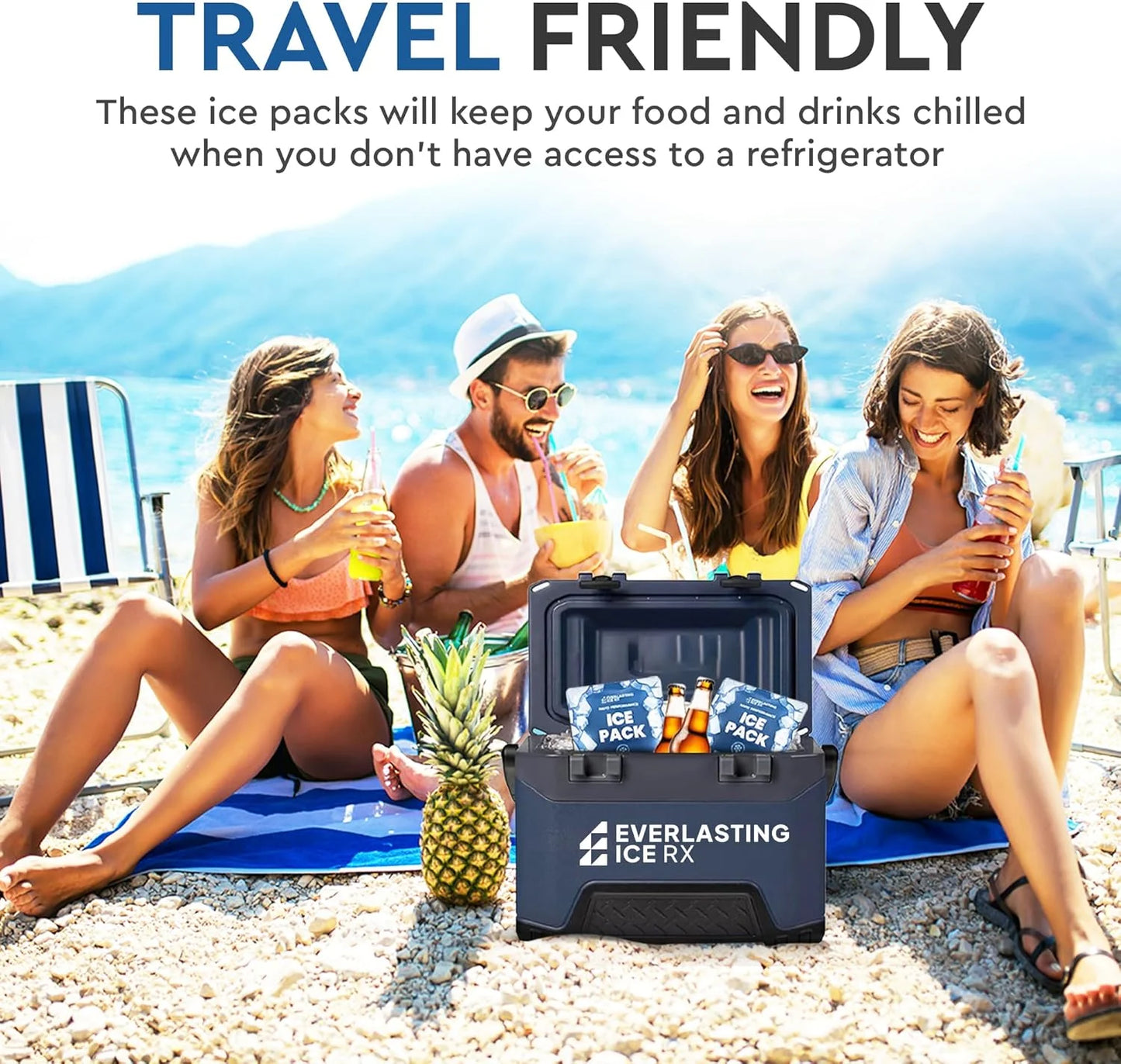 Rapid Performance Reusable Ice Packs for Lunch Boxes, Lunch Bags, or Coolers, 21.2 Oz, 4-Pack