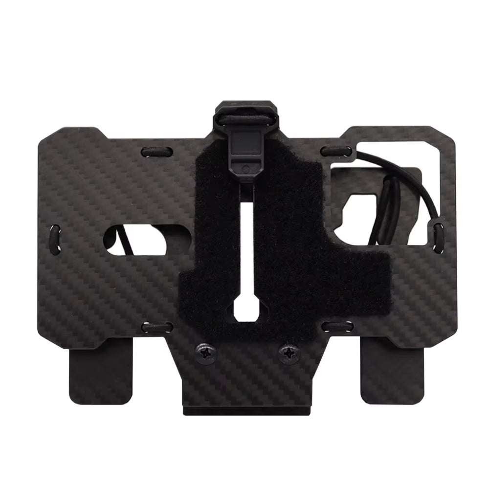 New Carbon Fiber Tactical MOLLE Folding Navigation Board Hunting Airsoft Vest Mobile Phone Holder Mount for Screen Size 4.7'-6.7