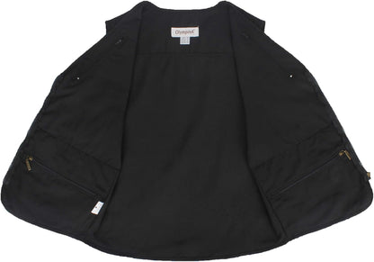 Men'S Poplin Outdoors Travel Sports Multi-Pockets Work Fishing Vest