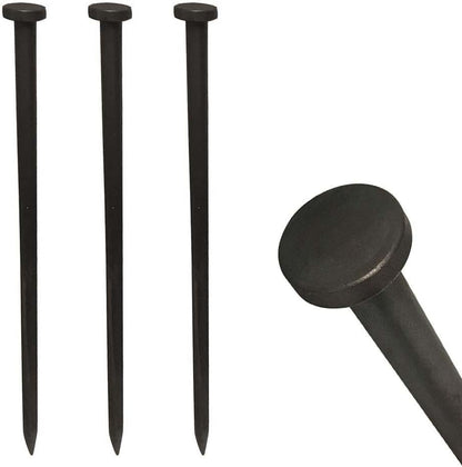 Single Head Metal Tent Stakes Heavy Duty Steel Ground Stake, Versatile Spikes to Anchor Commercial Inflatables, Event Party Tents, and Outdoor Camping Shelters, 3/4 X 30 Inch, 4 Pack