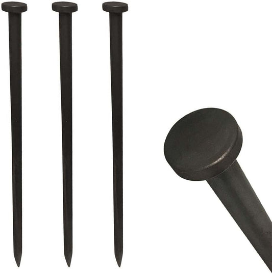 Single Head Metal Tent Stakes Heavy Duty Steel Ground Stake, Versatile Spikes to Anchor Commercial Inflatables, Event Party Tents, and Outdoor Camping Shelters, 3/4 X 30 Inch, 4 Pack