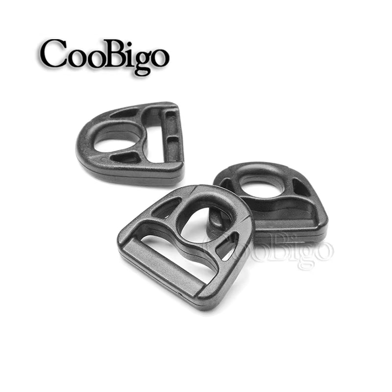 5Pcs 1/2"~2" Dee Ring Outdoor Tactical Backpack Durable D-Ring Buckle Multiuse Plastic for Hooks Strap Webbing