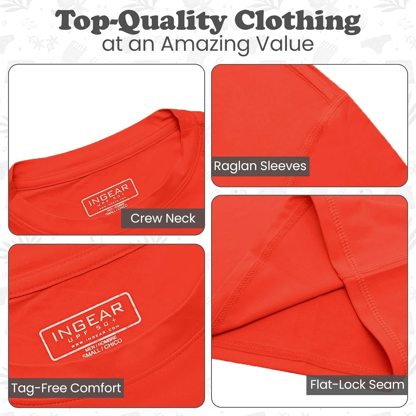 Boys' Rash Guard UPF 50+ Swim Shirt - Lightweight, Quick-Dry, Durable Sun Protection for Swimming, Sizes XS-XL