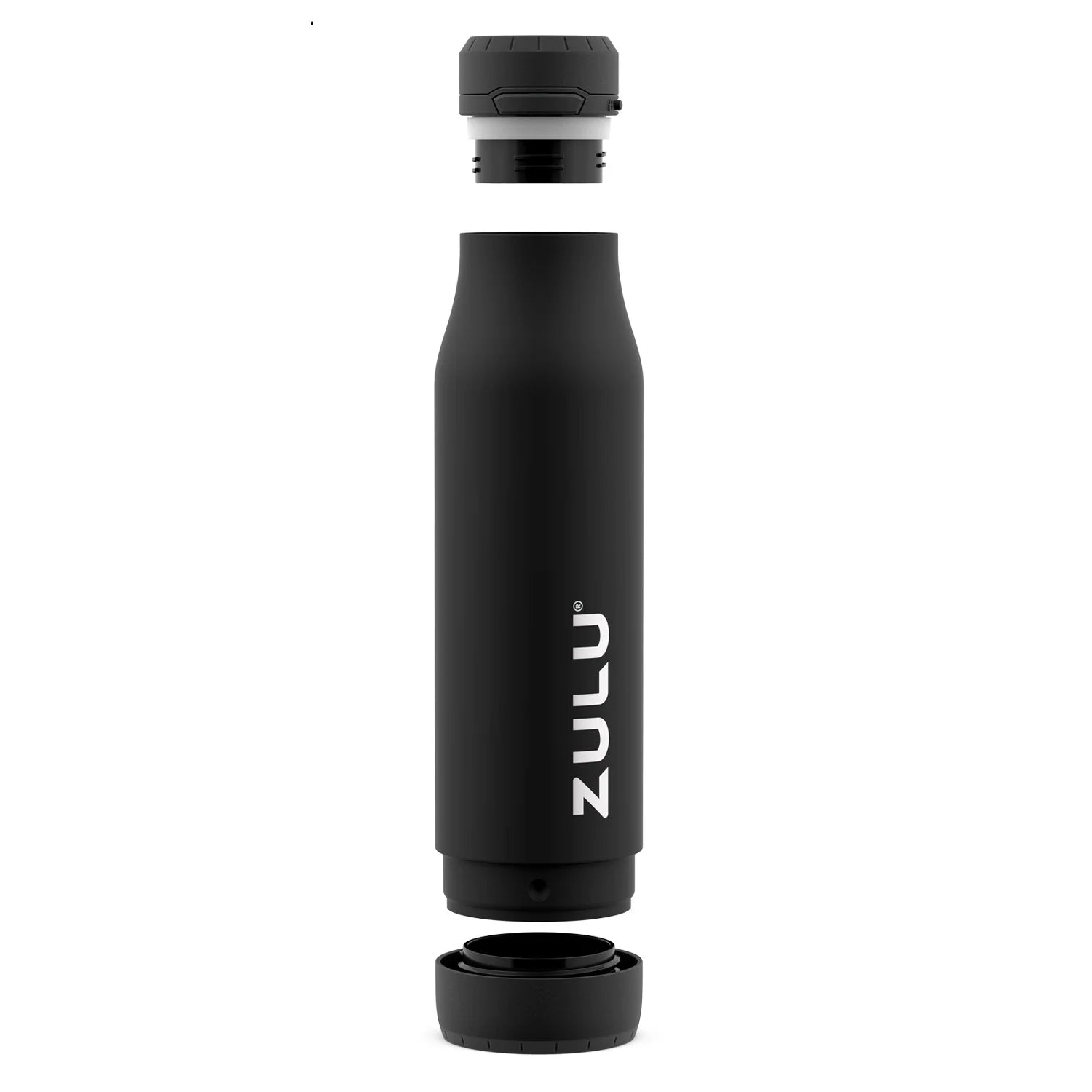 Ace 24 Fl Oz. Black Stainless Soft Chug Bottle