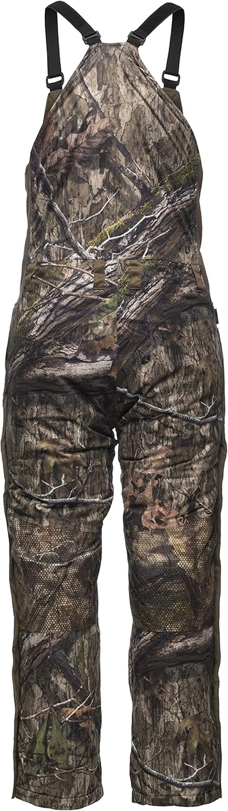 Hydrotherm Waterproof Insulated Camo Hunting Bibs, Hunting Clothes for Men (Mossy Oak Country DNA, Small)