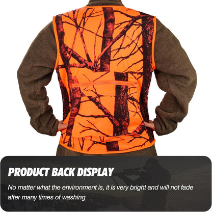 Lightweight Blaze Orange Hunting Vest with Pocket for Big Game Hunting