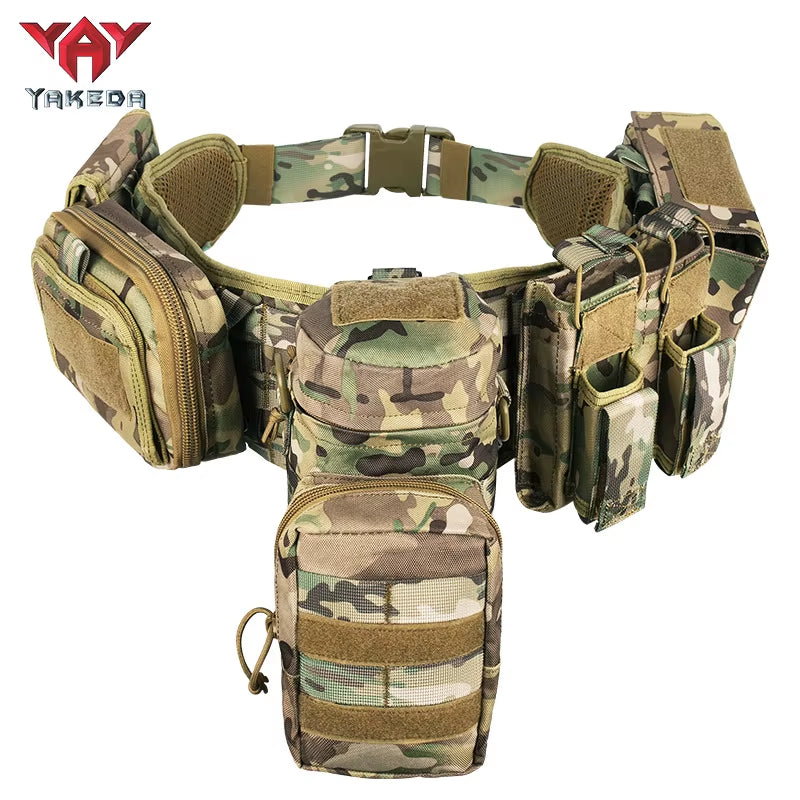 Yakeda Custom Molle Pockets Pouches Gear Hunting Waist Security Tactical Belt Padded Patrol Belt