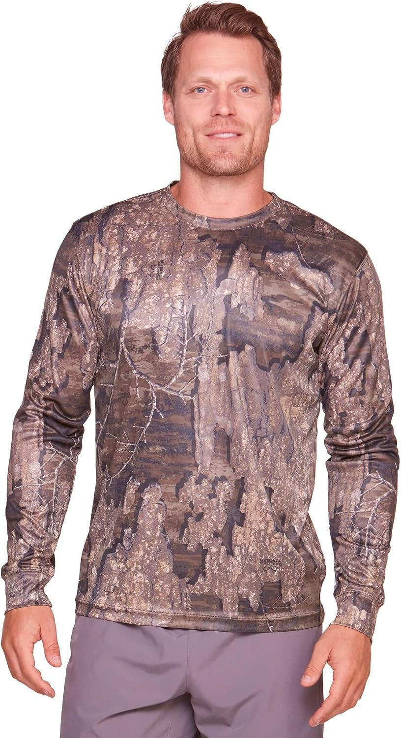 Realtree Men'S Essential Camo Lightweight Performance Long Sleeve Shirt