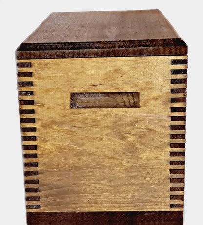 Whitetail Deer Solid Pine Ammo Box with Notched Finger-Joint Construction, Rugged Hardware, Size Is 14 1/2" X 9" X 10 1/8"