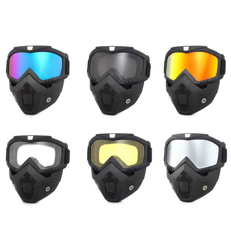 Bicycle Helmet Full Face Anti-Fog Mask Helmet Airsoft Full Head Gear Paintball Mask with Mouth Filter Safety Goggle Hunting Gear