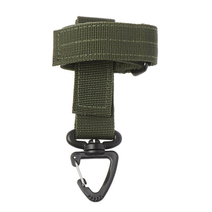 Tactical Molle Hook-Webbing Keychain-Key Ring Holder Hunting Gear Keeper Pouch Key Chain Nylon Belt Keychain EDC Molle Webbing