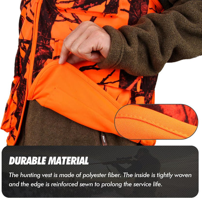 Lightweight Blaze Orange Hunting Vest with Pocket for Big Game Hunting