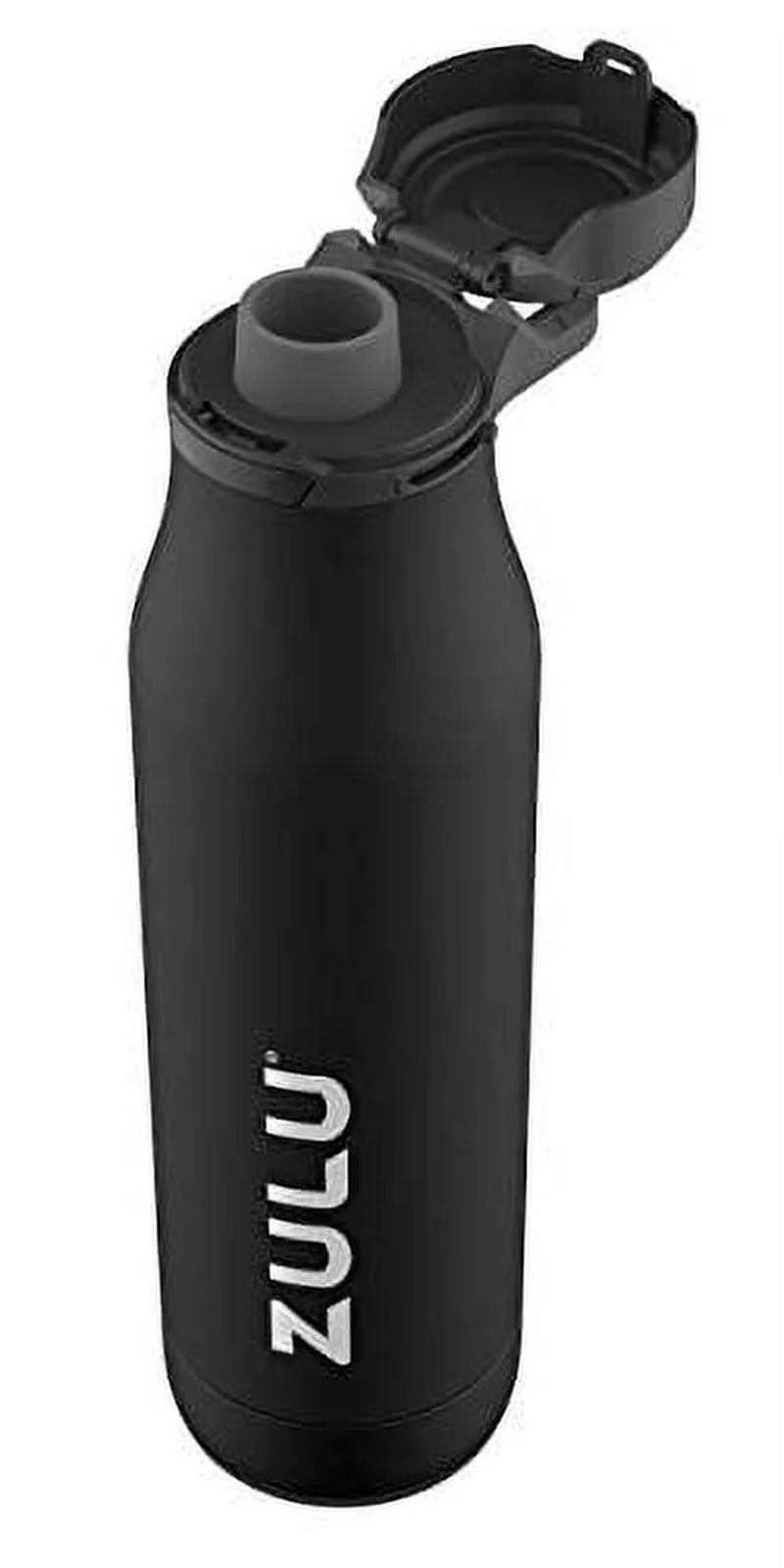Ace 24 Fl Oz. Black Stainless Soft Chug Bottle