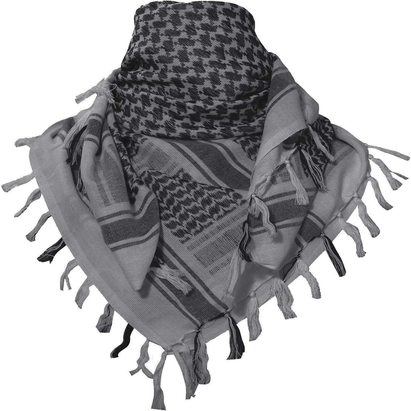 Outdoor Military Shemagh Head Neck Tactical Scarf Arab Wrap Gray