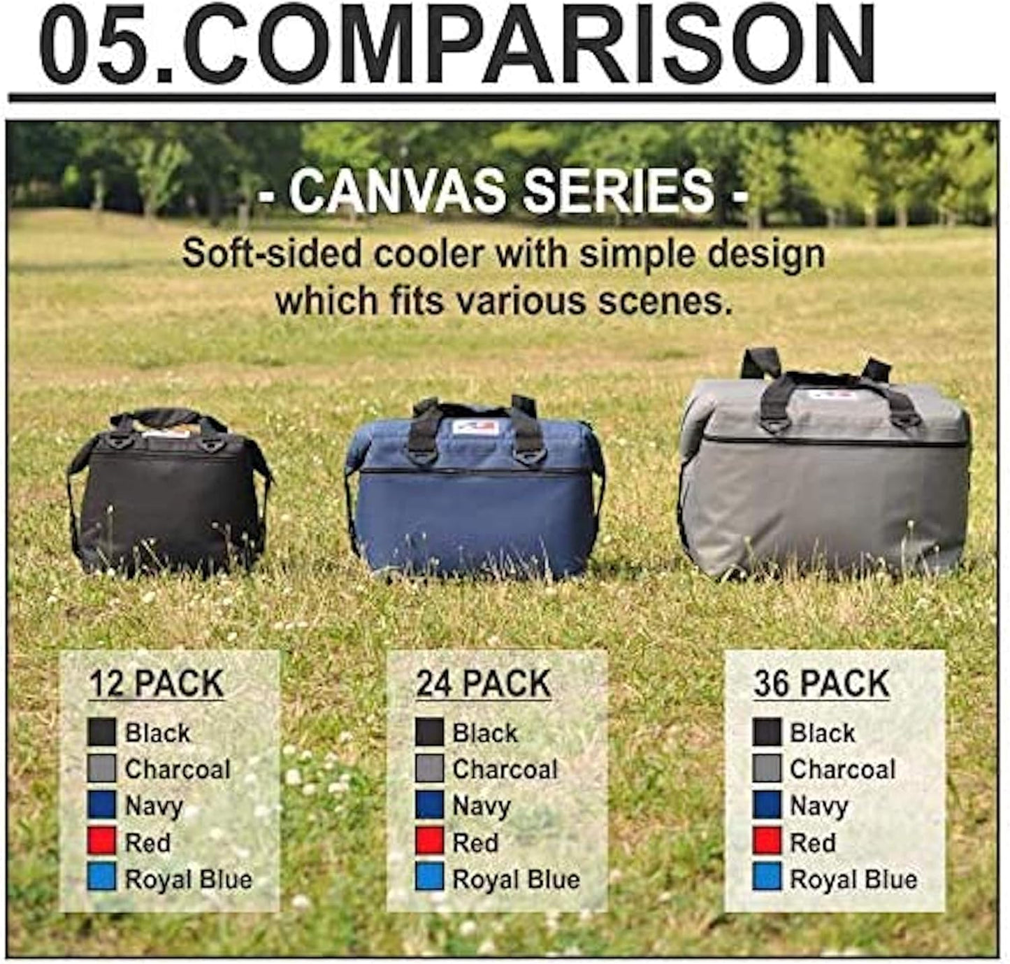 Expedition Canvas Soft-Sided Cooler Bag, Leak-Proof, Insulated, Lightweight