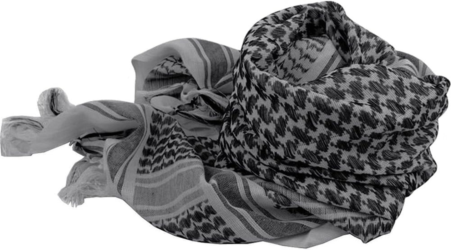 Outdoor Military Shemagh Head Neck Tactical Scarf Arab Wrap Gray