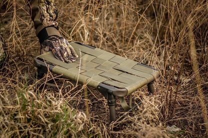 HS Strut Seat with Folding Legs & 2 " Nylon Webbed Seat | Durable Compact Portable Easy to Carry Collapsible Turkey Hunting Chair