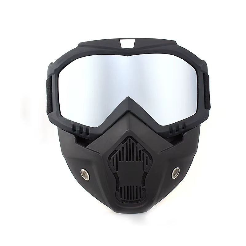 Bicycle Helmet Full Face Anti-Fog Mask Helmet Airsoft Full Head Gear Paintball Mask with Mouth Filter Safety Goggle Hunting Gear