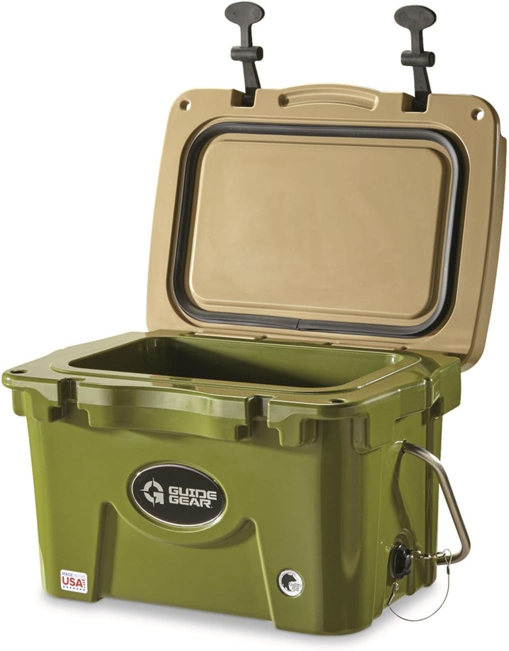 Insulated Hard Cooler, for Outdoor, Camping, Hunting, Keep Beverages and Drinks Chilled, Dry-Ice Compatible, Made in USA