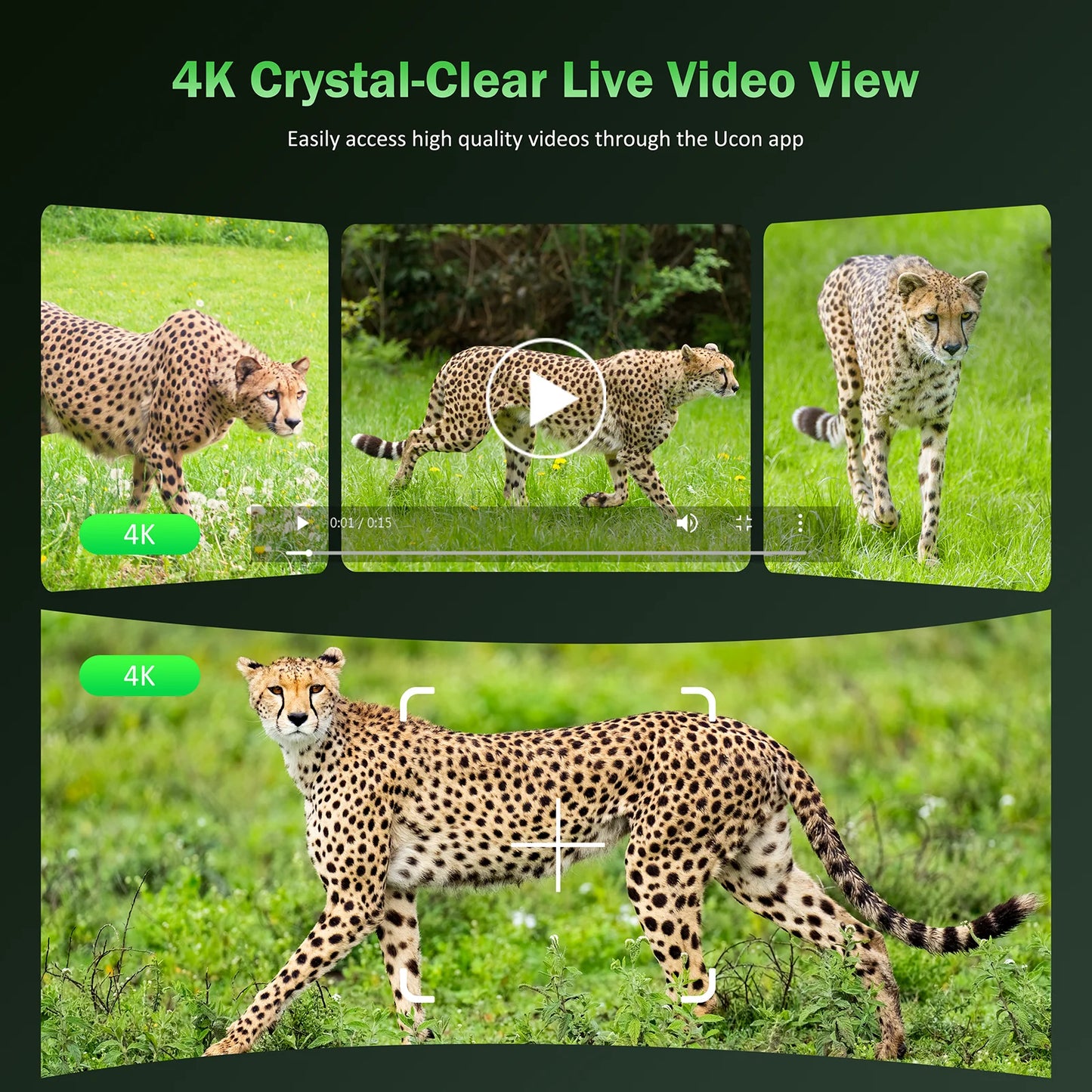 4G LTE Cellular Trail Camera Wireless, 4K Solar Powered Game Camera with Night Vision Motion Activated IP66 Waterproof, Hunting Security Camera with SIM Card, 120°Wide Angle