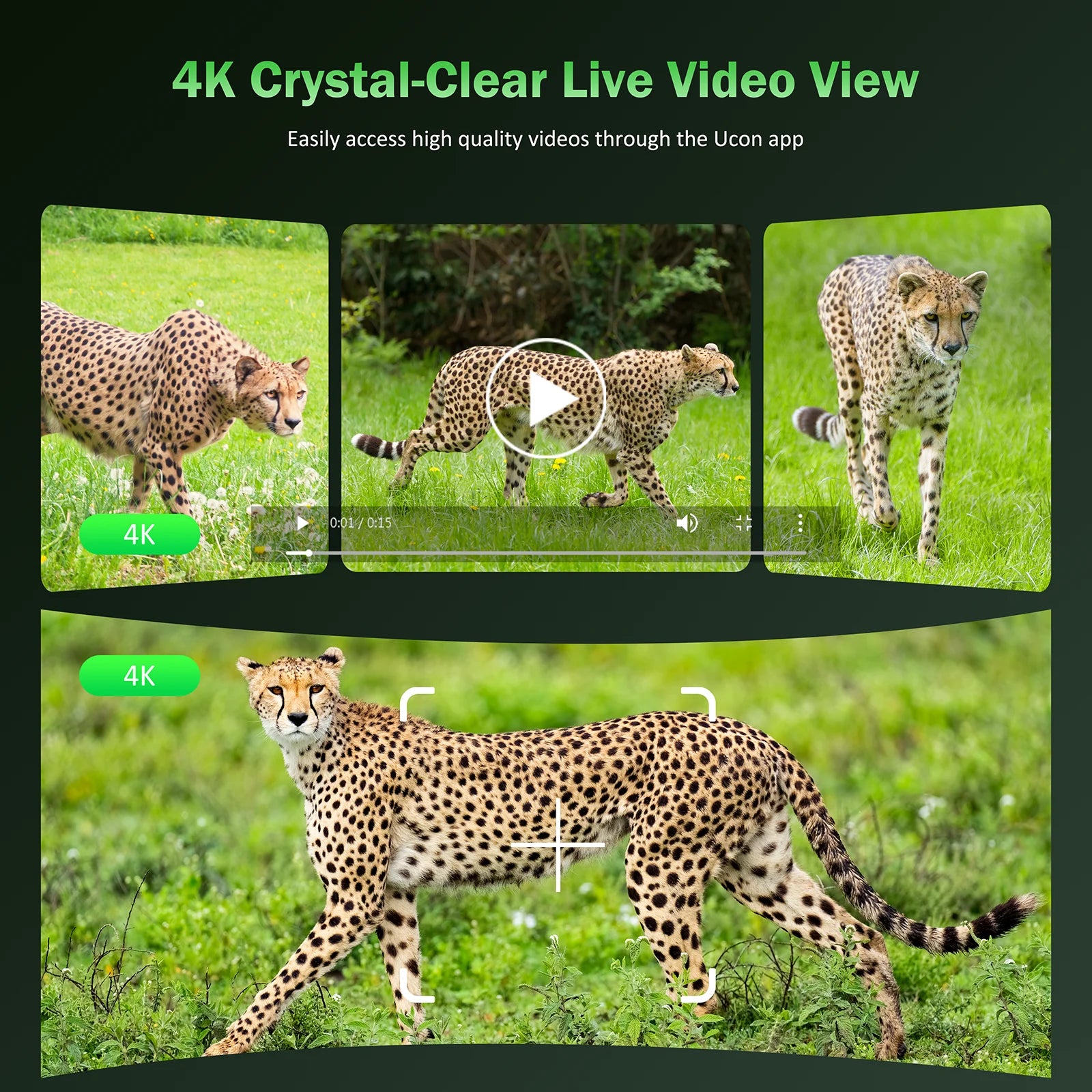 4G LTE Cellular Trail Camera Wireless, 4K Solar Powered Game Camera with Night Vision Motion Activated IP66 Waterproof, Hunting Security Camera with SIM Card, 120°Wide Angle