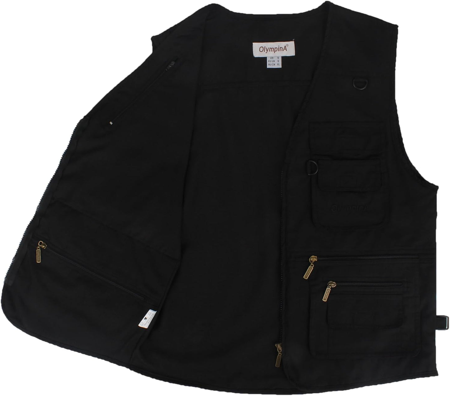 Men'S Poplin Outdoors Travel Sports Multi-Pockets Work Fishing Vest