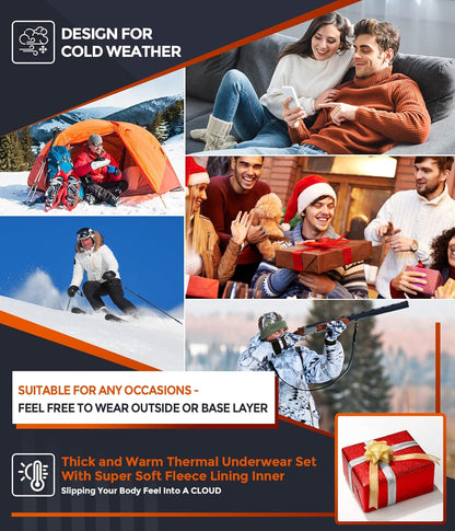 Thermal Underwear Long Johns Set Mens Winter Gift Hunting Gear Sport Base Layer Bottom Top