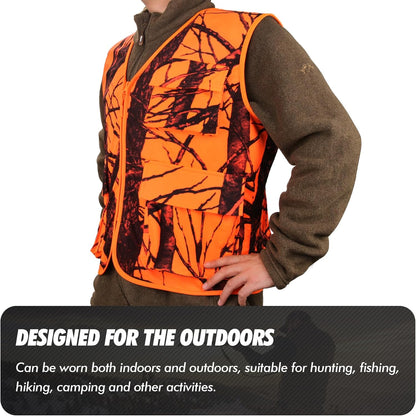 Lightweight Blaze Orange Hunting Vest with Pocket for Big Game Hunting